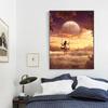 Modern Colorful Posters with a Cosmic Planet, Canvas, Painting, Abnormal Landscape, Scandinavian Wall Art Painting for the Living Room,