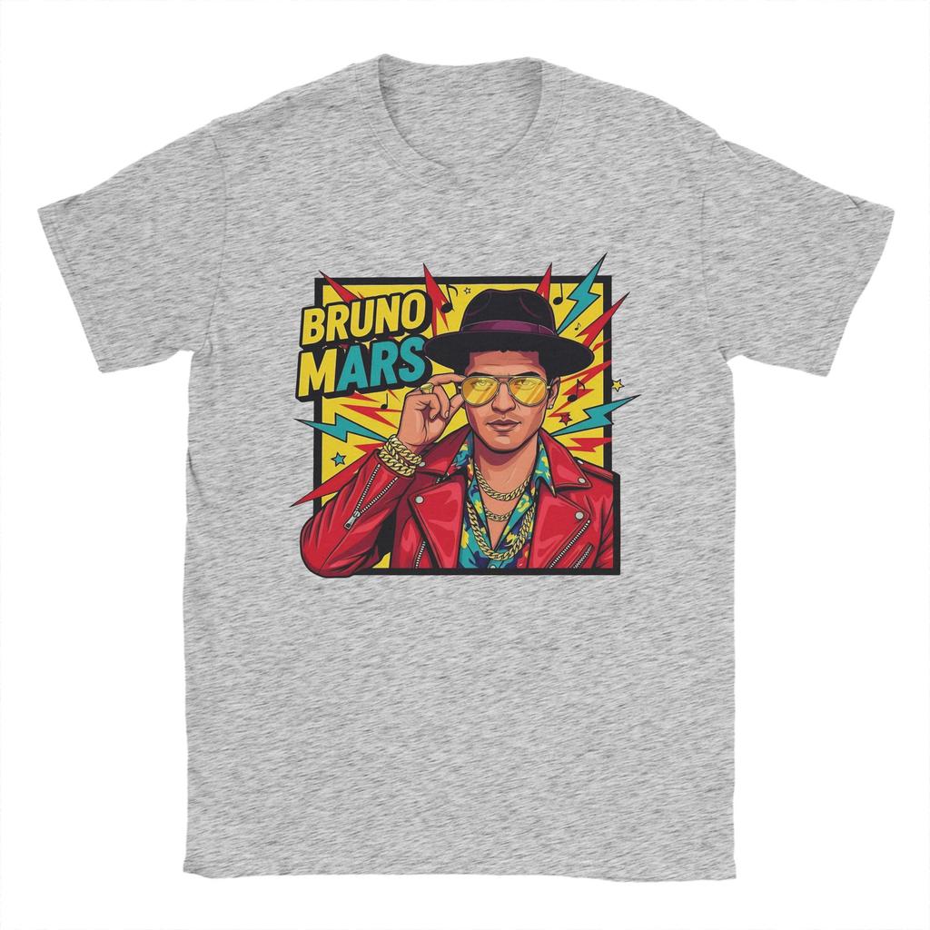Rapper Bruno Mars T Shirt Unisex Pure Cotton Funny TShirts Crew Neck  Tee Shirt Short Sleeve Clothing Plus Size