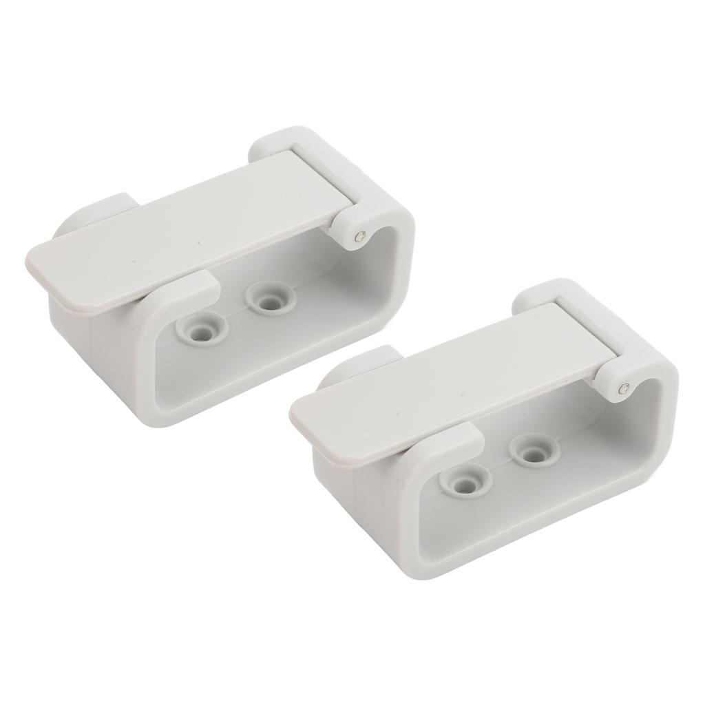 2PCS RV Curtains Clips High Hardness White Side Curtain Hold Down Holdback Retainer for Campers Buses