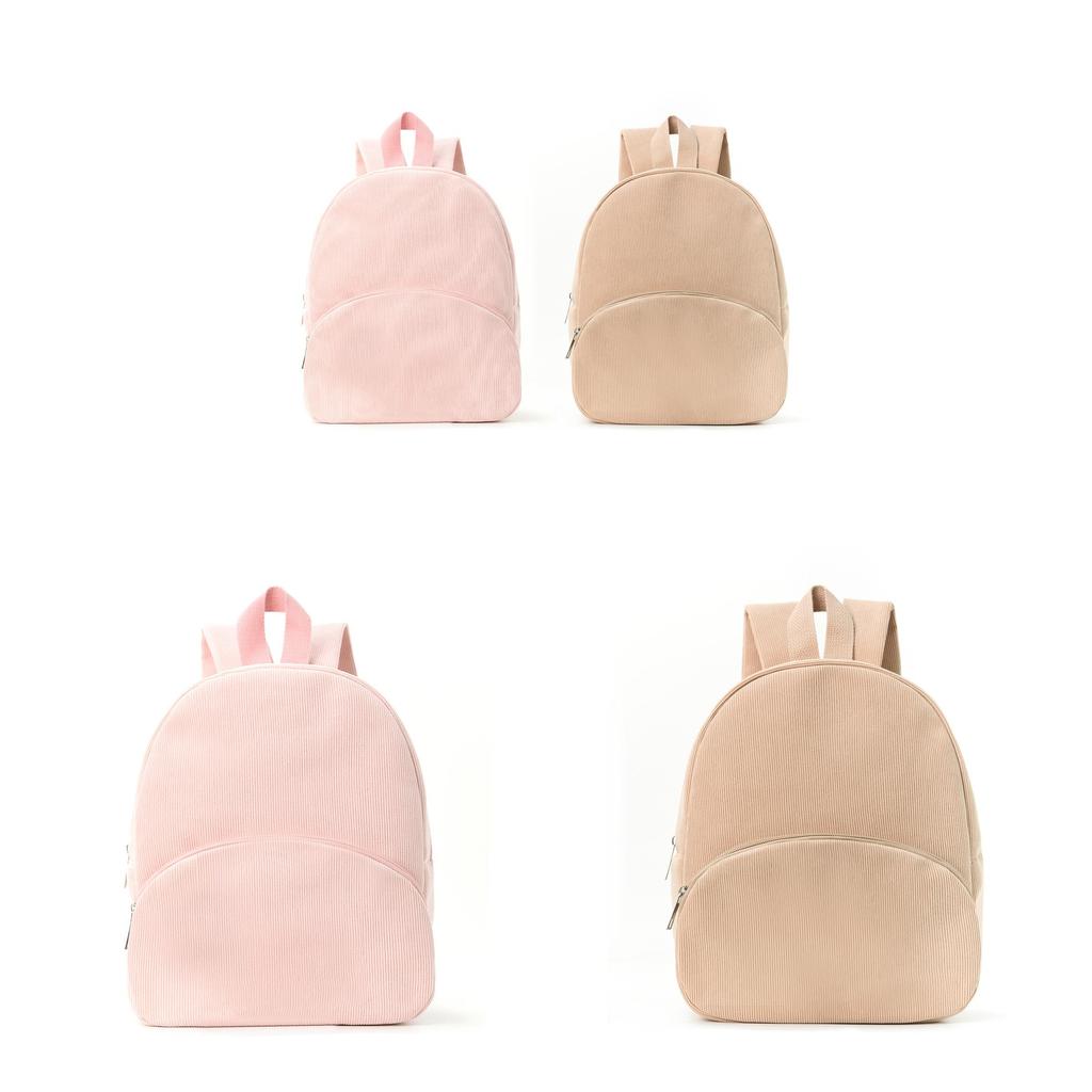 Corduroy Student Backpack With Large Capacity For Kindergarten Kids
