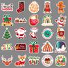 50 Christmas Doodle Stickers Personalized Cartoon Cute Holiday Decoration Mobile Phone Case Water Cup Creative Stickers