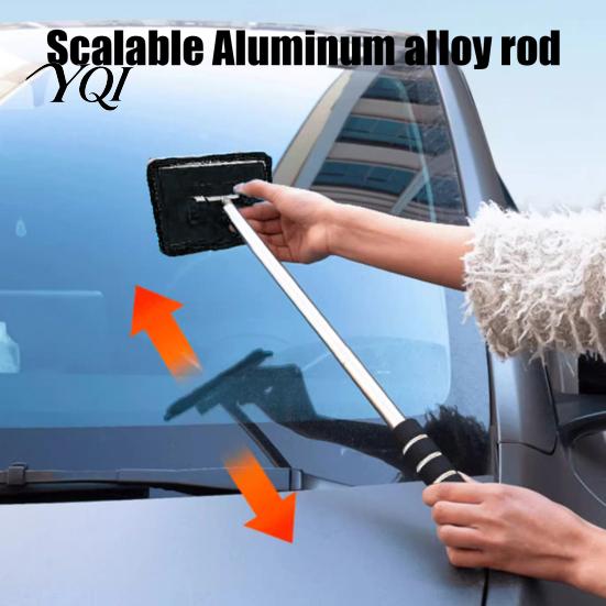 Fog Remover for Vehicle Car Window Cleaner, Extendable Windshield Brush with 180 Degree Rotating Head, Cleaner Microfiber Pad, Interior And
