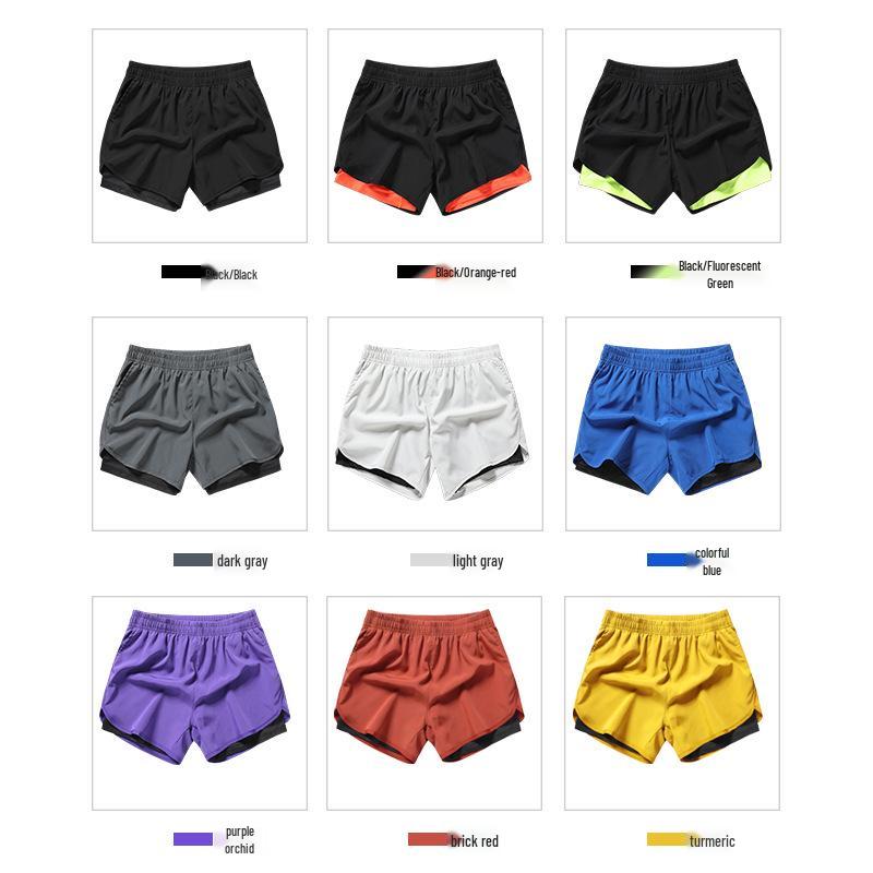 Men's Quick-Dry Double-Layer Running Shorts