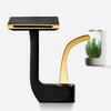 White Gold Waterfall Basin Faucet Brass Deck Mounted Bathroom Washbasin Faucet Creative Single Hole Hot and Cold Wash Basin Tap