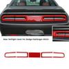 Rear Taillight Lamp Cover Trim Bezels For Dodge Challenger 2015+ Red Accessories
