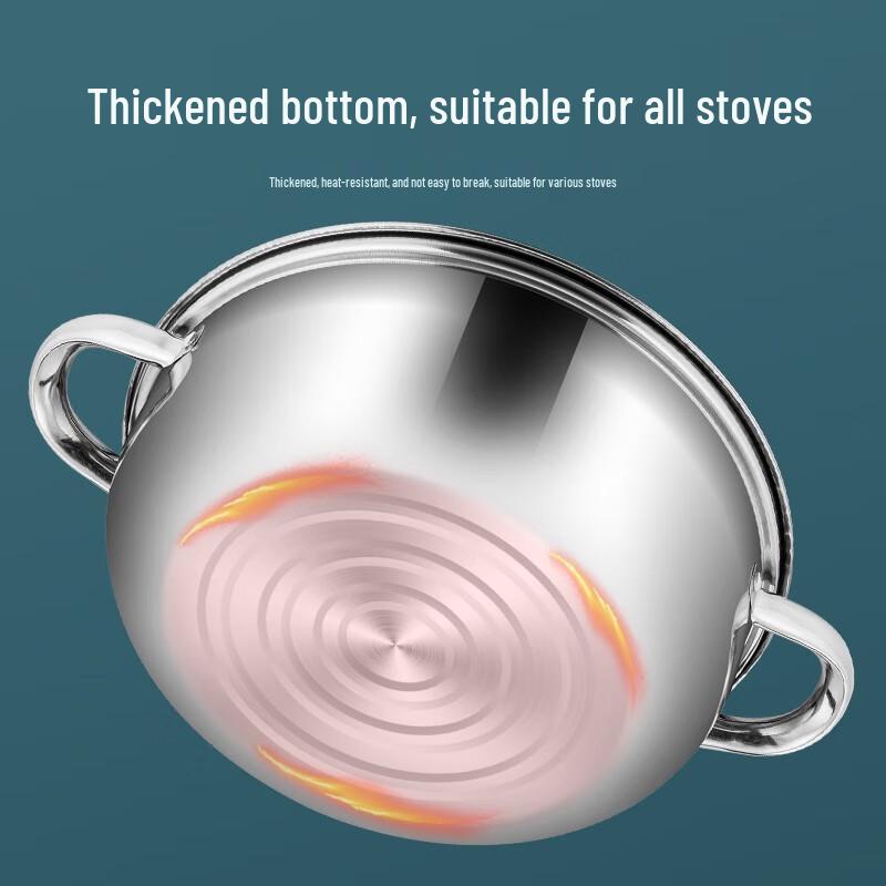 Boernis 28cm Stainless Steel Double-Layer Steamer Pot