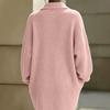 Women's Casual Single-Breasted Cardigan Sweater with Sleeves and Lapel Collar