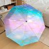 1PC Mermaid Scales Umbrella-8-Rib Reinforced Portable Folding Travel Suitable for All Seasons Outdoor Daily Use-Z0459