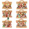 4pcs/set Christmas Tree Christmas Beads Bracelets Santa Christmas Jewelry  Girl