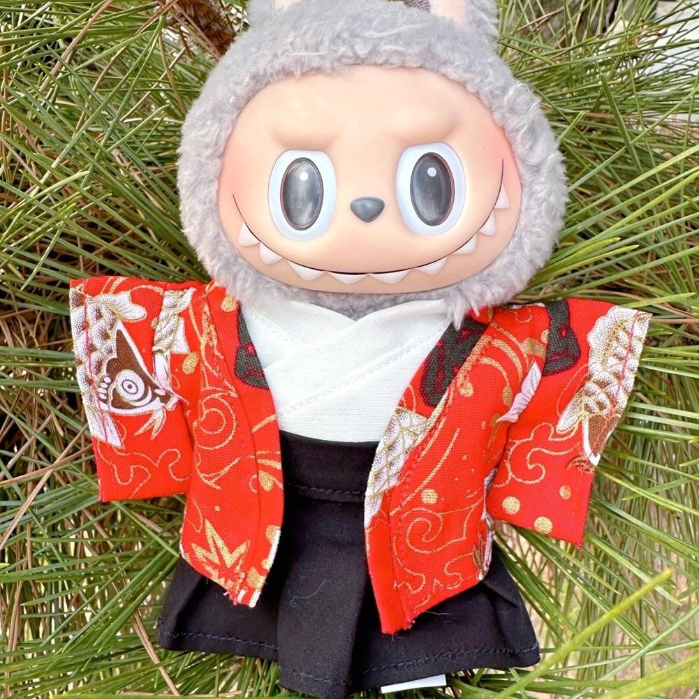 Miniature Kimono Skirt Set for 17cm Labubu Dolls Cute DIY Doll Clothes Fashion Accessories Lovely Outfit Gifts for Girls Friends