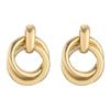 European and American Retro Textured Double-Layer Winding Earrings