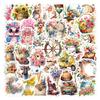 55 Flower World Graffiti Stickers for DIY Notebook & Luggage Decoration Planner