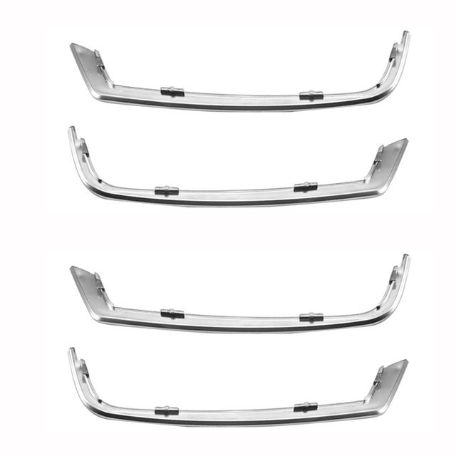 2 szt. Osłona głośnika na drzwi wejściowe Gap Decor tapicerka srebrny ABS dla BMW serii 5 F10 2011-2013 srebrne wnętrze samochodu