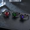 Gothic Black Skull Rings Biker Rings Vampire Accessories Halloween Gothic Engagement for Women Gifts Christmas Gifts