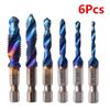 6 buc M3-M10 Burghie pentru robinet Hss Set de debavurare pentru scufundare Bit combinat metric din oțel de mare viteză 1/4 IN cu schimbare rapidă hexagonală