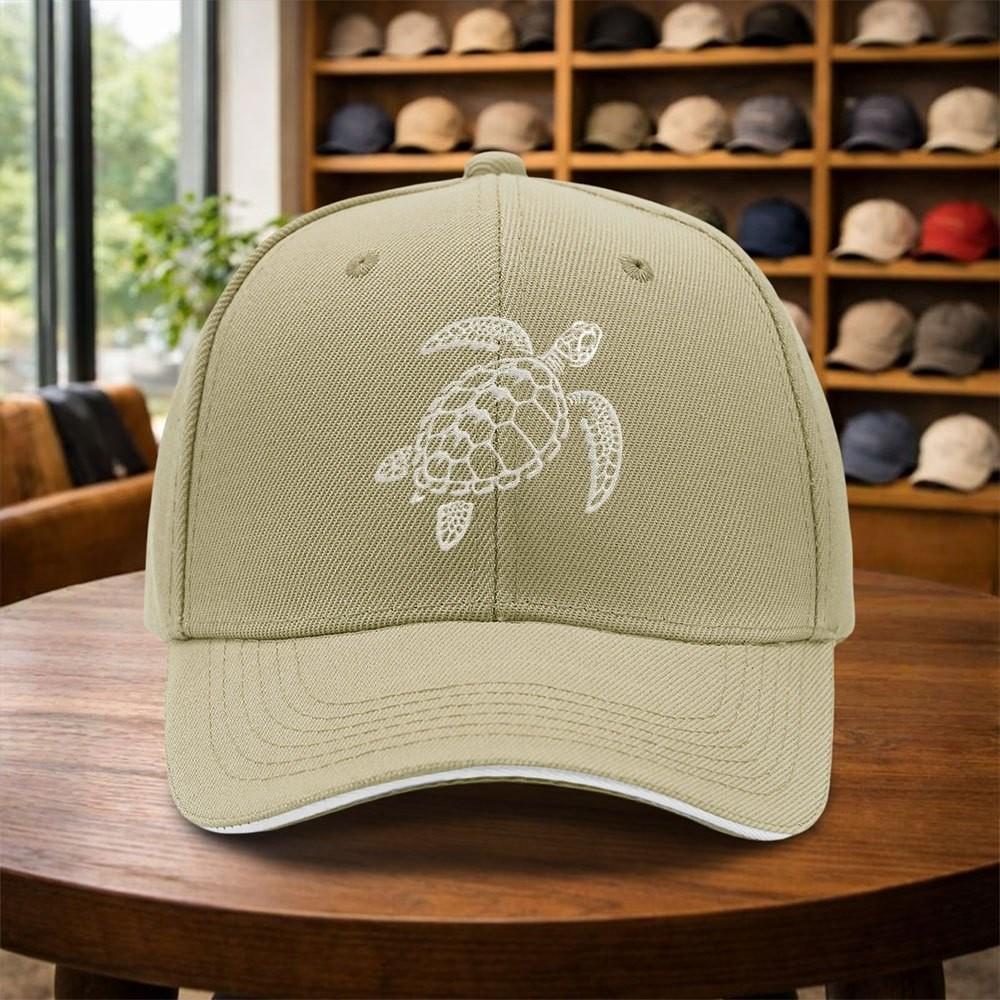 Sea Turtle Graphic Baseball Cap Adjustable Unisex Printed Outdoor Curved Brim Hat