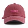 1pc Princess Print Washed Baseball Cap for Adults,  Minimalist Retro Style Casual Soft Adjustable Dad Hat, Perfect As Gift