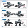 Eight Wheeled RC AI Robot Silver Remote Control Toy Dog Remote Control Robot  Children's Gift