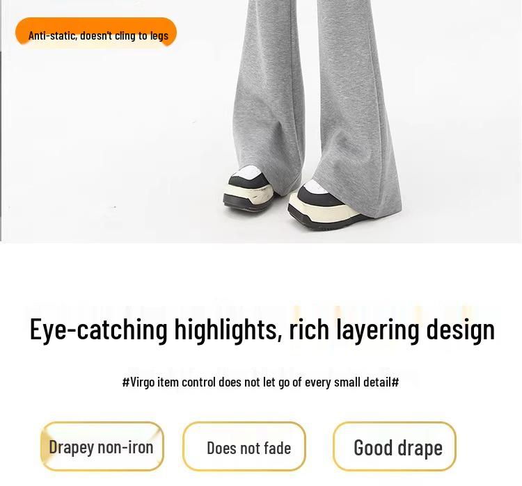 2026 Spring/Summer Maternity Slimming Micro Flare Butt Cover Two-Piece Casual Pants