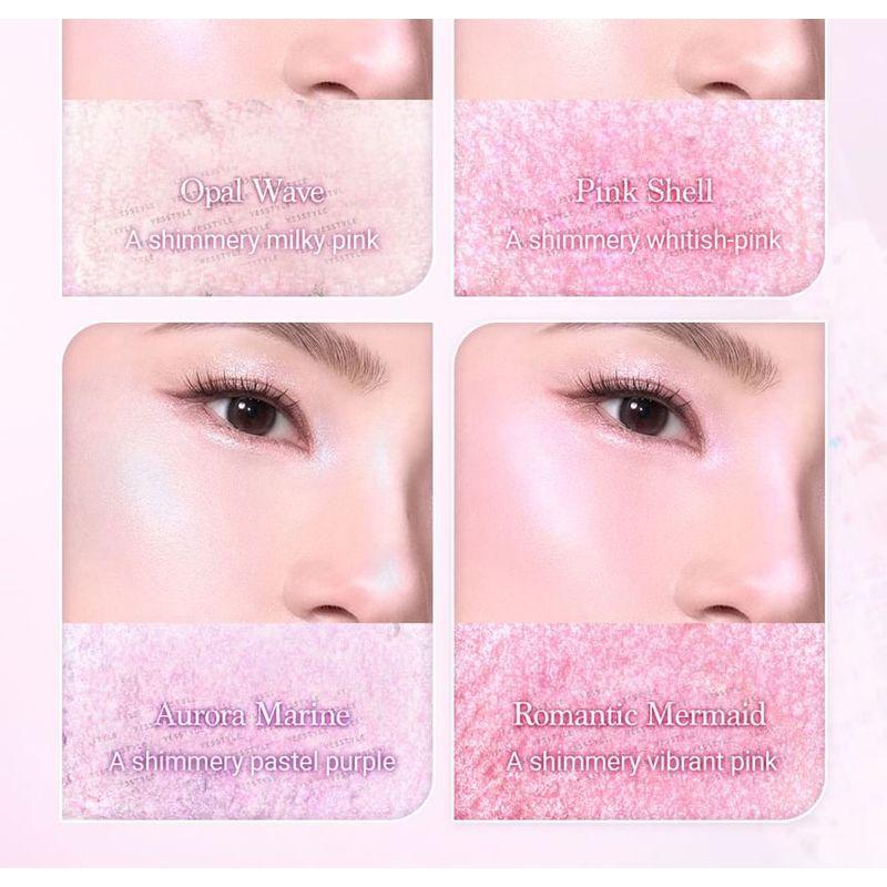 DASIQUE Shine Glowy Highlighter Palette Twinkle Mermaid Collection