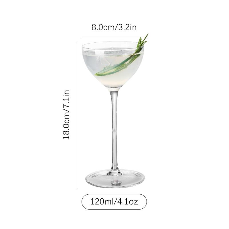 

Creative Cocktail Glasses Cups Vertical Tower Glass Cup Small Capacity Martini Glasses Cup Simple Wine Cups Bar Kitchen Tools 120ml