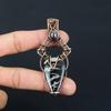 Mudcrack Fossil Gemstone Pure Copper Wire Wrapped Handmade Pendant Jewelry