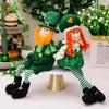 Polyester Fabric Delightful St Patricks Day Boy Doll With Green Leaf Theme For Decoration Seasonal