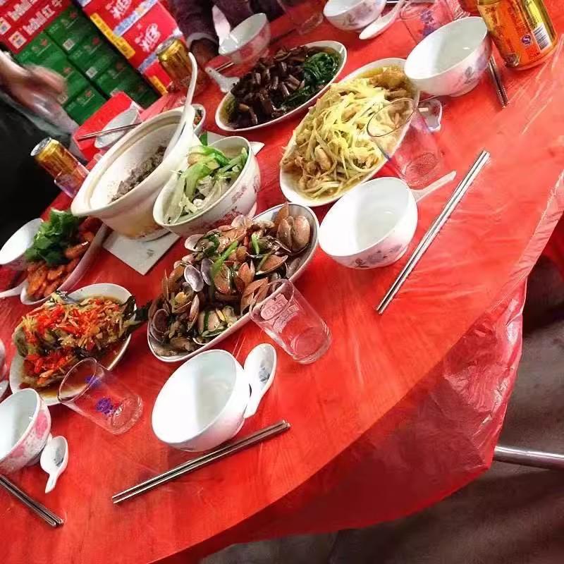 Nowość 0,01 Pogrubiony Jednorazowy Plastikowy Okrągły Obrus na Wesela