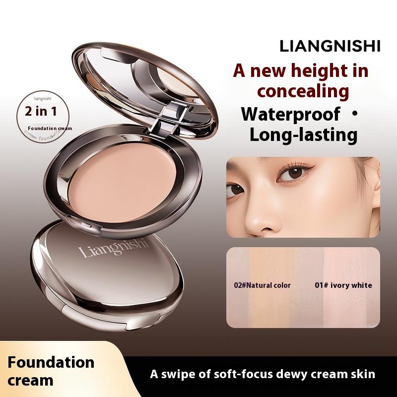 Face Repair Velvet Foundation Cream A Soft Focus Makeup Powder Cream Concealer Oil Control Waterproof Sweatproof Makeup Holding Powder Cream