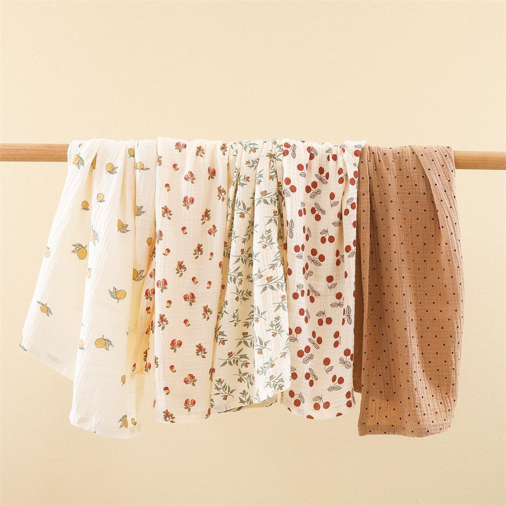 85*65cm Muslin Squares Baby Swaddle Blanket Newborn Diaper Bedding Cotton Stroller Blankets Infant Nap Cover