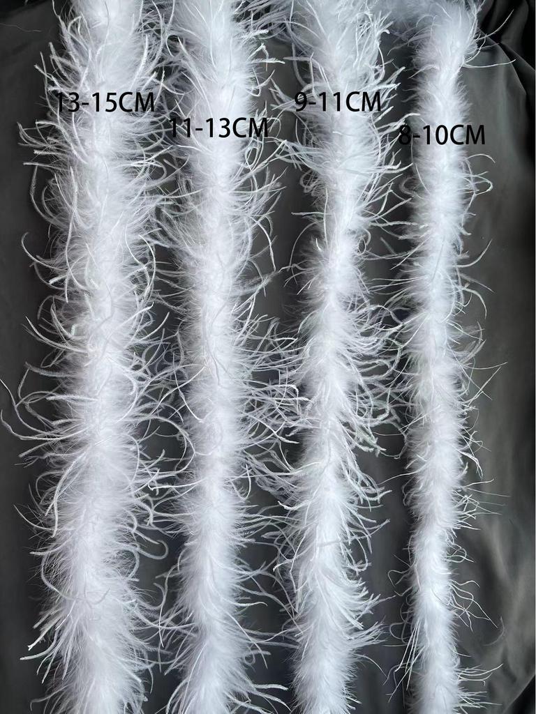 Ostrich Feather Strips and Headdresses: Perfect for Evening Gowns, Wedding Dresses, and Clothing Decoration