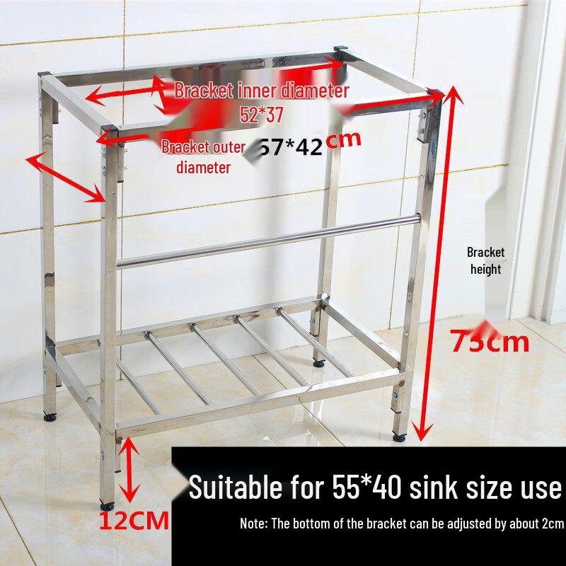Floor-Standing Stainless Steel Kitchen Sink Stand