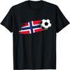 Koszulka z Flagą Norwegii Norweska Drużyna Piłkarska Norweska Koszulka(1)