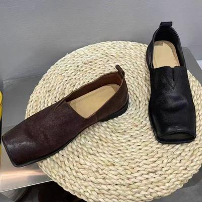 Μόδα Μονόπατα Φθινόπωρο Νέα Τετράγωνη Μύτη Βαθύ Άνοιγμα Μαλακή Σόλα Αντιολισθητικά Ανθεκτικά στη Φθορά Παπούτσια με Χαμηλό Τακούνι
