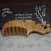 Ancient Style Sabina Wood Carved Comb Series - Floral Design, Perfect Valentine’s Gift