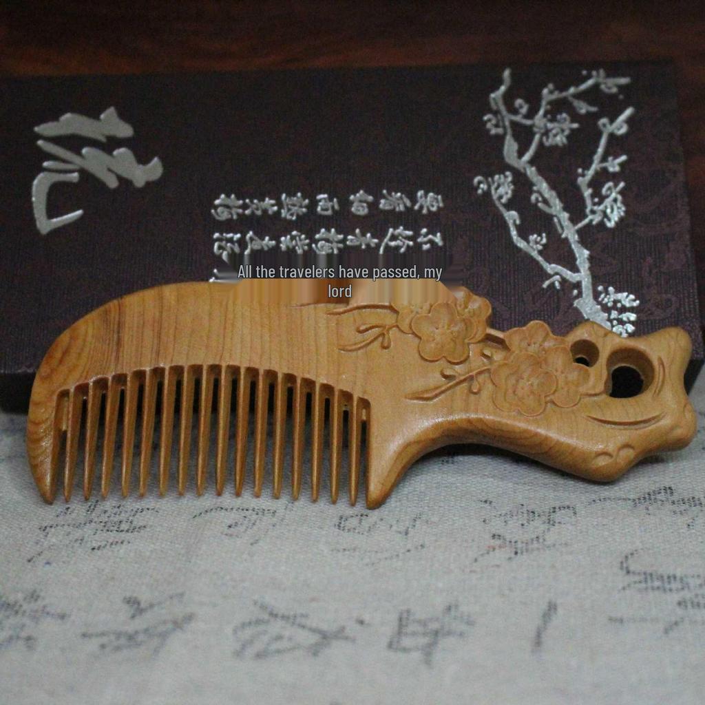 Ancient Style Sabina Wood Carved Comb Series - Floral Design, Perfect Valentine’s Gift