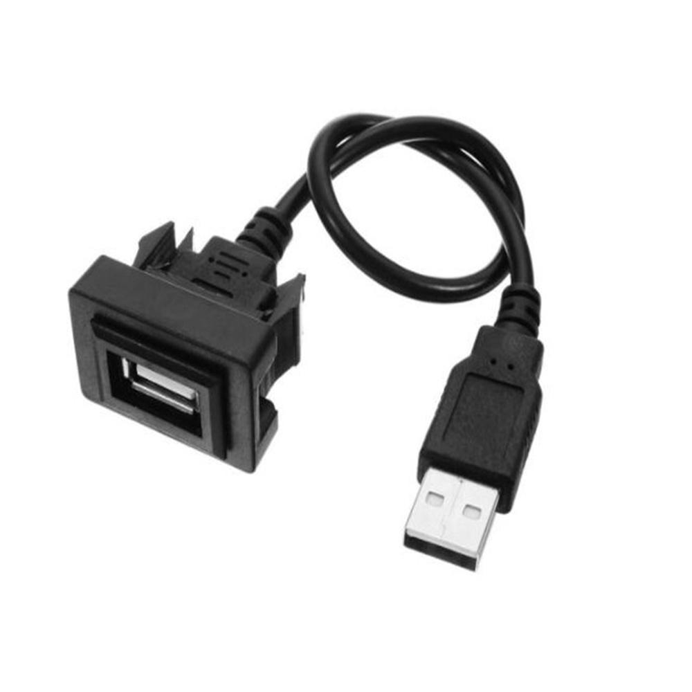1x Car Dash Flush Mount USB Port Panel Extension Cable Adapter For Toyota Camry
