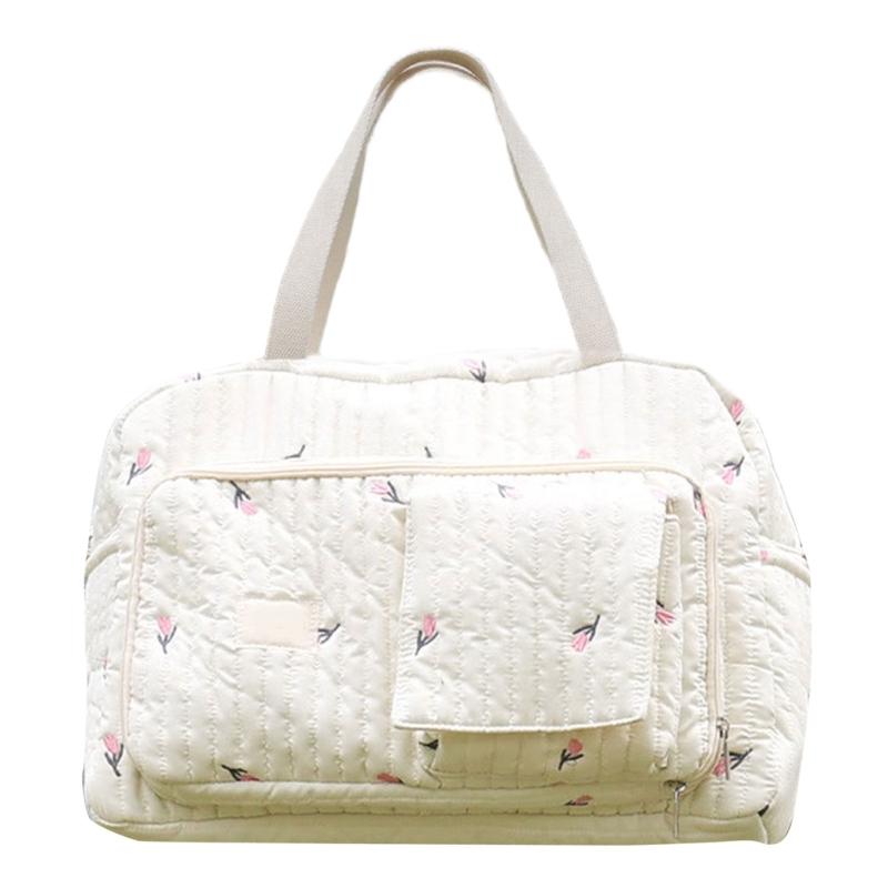 

Large Capacity Bag Embroidered Baby Essentials Organsier with Multiple Storage Compartments for Active Parents