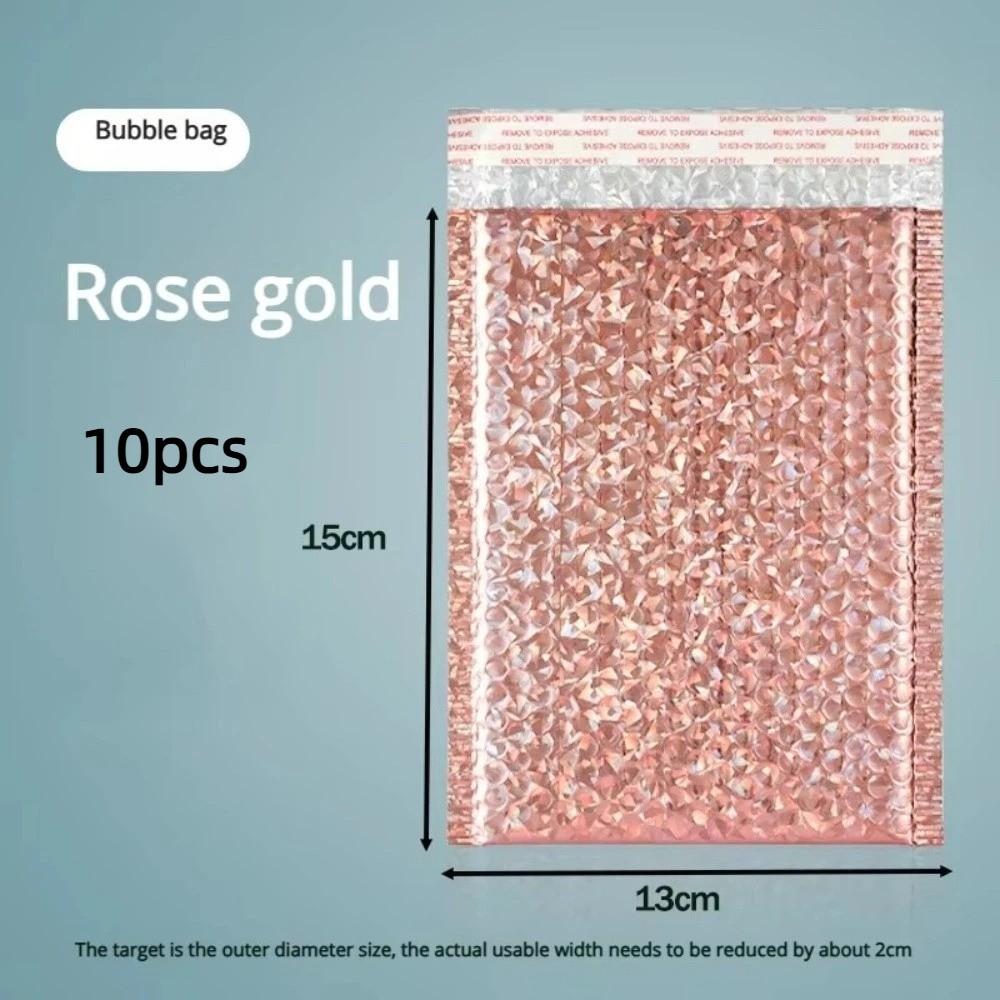 10pcs Holographic Shipping Bags Self-Sealing Foam Bag Portable Bubble Mailers Bag For Business
