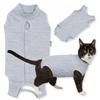 Postoperative Clothing for Cat and Dog, Apron, Comfortable Cotton, Gray Melange
