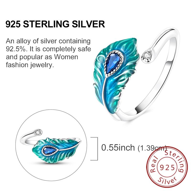 Rings 925 Silver Dragon Star Moon Blue Eyes Firefly Rings For Women Man Wedding Engagement Part Fashion Jewelry Gift