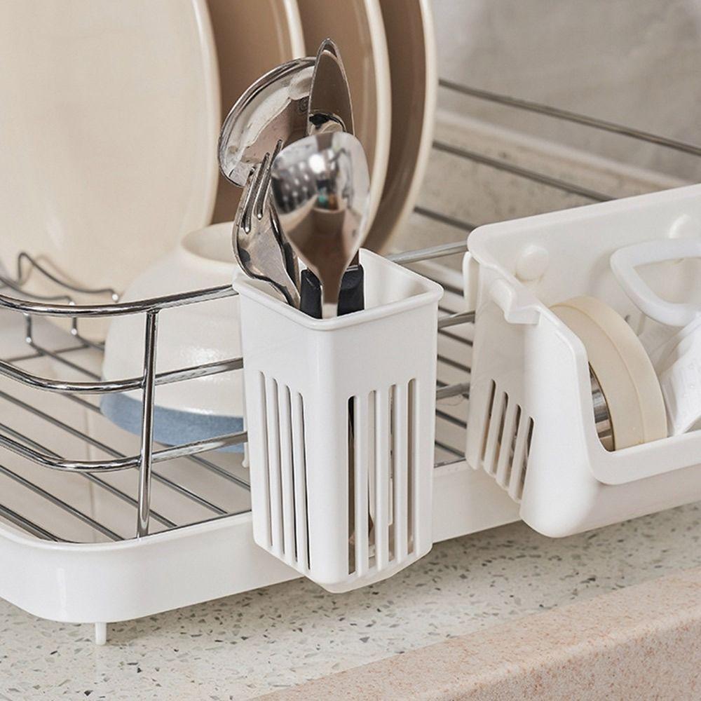Hanging Tableware Holder Multifunctional Drainage Basket Storage Box  for Kitchen