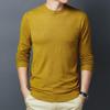 Dünner Pullover mittleren Alters Herren Rundhals Langarm-T-Shirt Pullover Trendy Frühling und Herbst Jugendpullover Herren Wollpullover