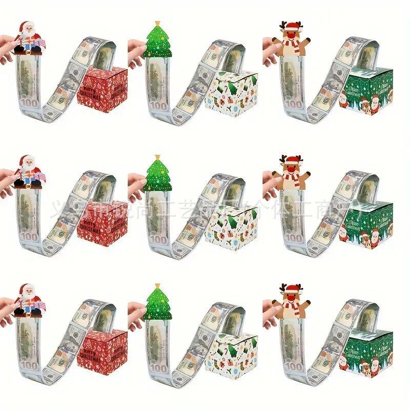 1Pc  Christmas New Pumping Surprise Box, Corrugated Packaging Box Christmas Surprise Box