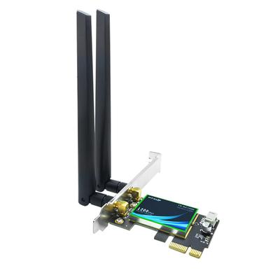 Karta sieciowa PCIe WIFI 1200 Mb/s Karta sieciowa bezprzewodowa zgodna z Bluetooth 4.0 Karta sieciowa PCI-E WLAN 2,4 GHz/5 GHz 2 anteny 802.11ac