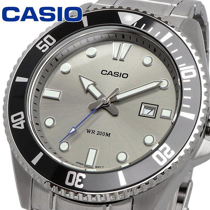Used CASIO Watch Casio Standard Analog Sports 20 ATM Water Resistant MDV-107D-8AV Men s Gray Metal Band Overseas Model [Parallel Import]