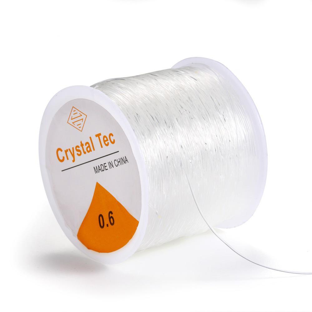 DIY Crystal Beading Line: Transparent Elastic Jewelry Cord for Bracelets & Beads