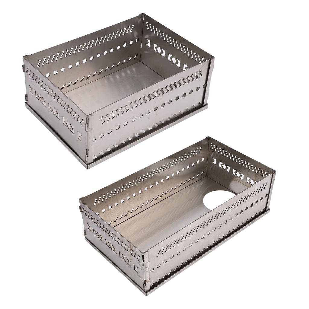 Sauna Stone Holder Multi Purpose Portable Stainless Steel Sauna Stone Basket for Charcoal Wood Burning Stove Sauna Stone Basket