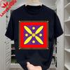 Unisexs Derafsh Kaviani Iranian Heritage TShirt Black Casual Polyester Material Cheap Tee With Vibrant Red Diamond Vintage Tops