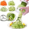 LMETJMA 4 in 1 Gemüsespiralisierer Schneider Verstellbare Mandoline Spiralenschneider Handheld Gemüse Nudeln Zucchini Spaghetti Maker
